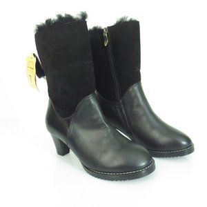 AUABP Australian Lambskin Winter Boots Black New